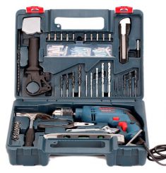 KHOAN ĐỘNG LỰC BOSCH GSB 550  (BỘ SET VALY 80 MÓN PHỤ KIỆN NGÀNH ĐIỆN)