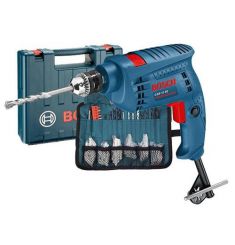 KHOAN ĐỘNG LỰC BOSCH GSB 10 RE (VALY NHỰA, BỘ MŨI KHOAN + ĐẦU VÍT)