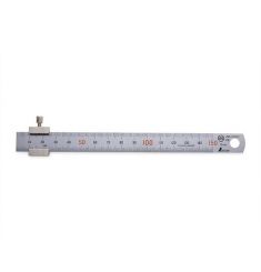 THƯỚC LÁ INOX MẠ NHŨ BẠC 15CM SHINWA 76751 (CÓ KHÓA)